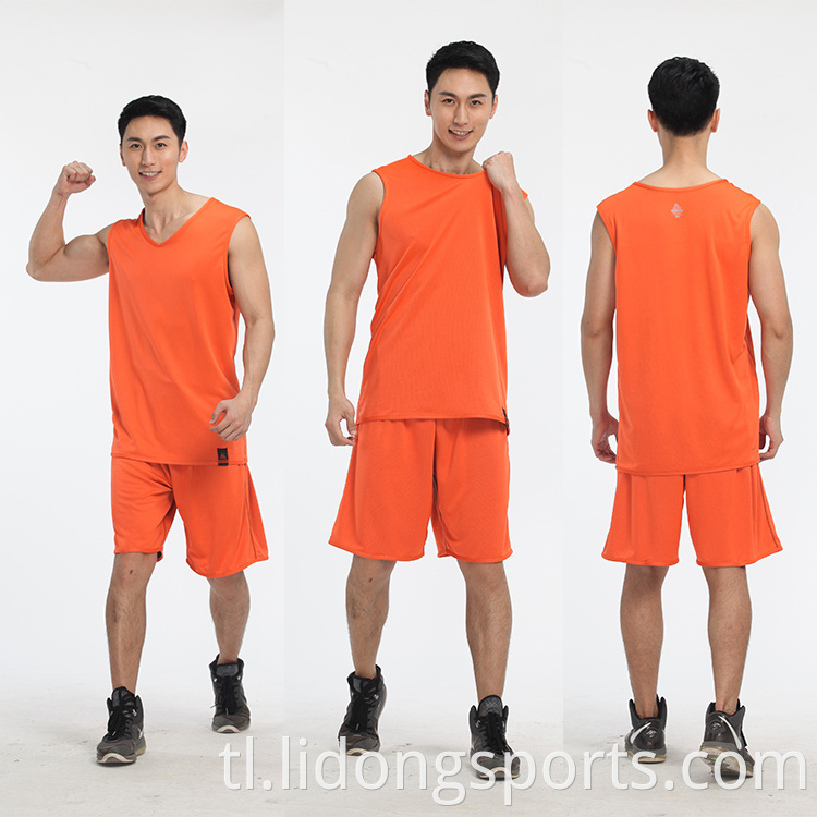 Pakyawan murang basketball magsuot ng 100% polyester na na -customize na mababalik na sports basketball uniporme jersey